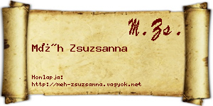 Méh Zsuzsanna névjegykártya